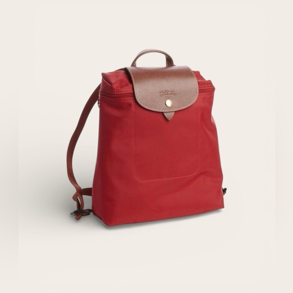 Longchamp Red Le Pliage Nylon Canvas Original Backpack - Picture 4 of 9
